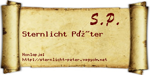 Sternlicht Péter névjegykártya